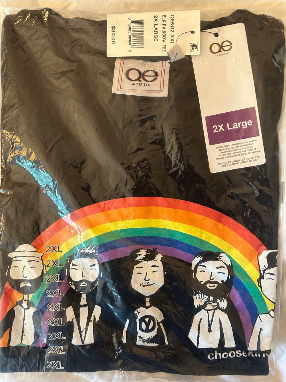 Queer Eye Rainbow Graphic Tee - Black - 2XL